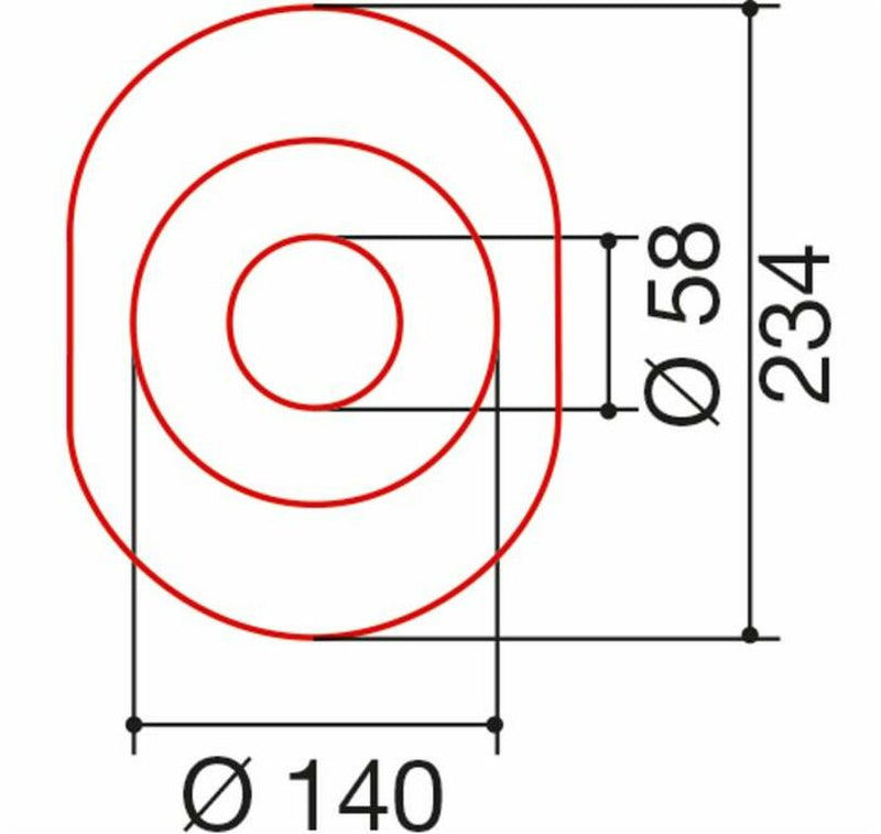 Coperchio per controcuffia lunghezza 234mm e Ø140 Confezione da 2pz (1)