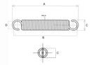 Molla tiller 383mm con gancio aperto Ø 12mm adattabile Nardi