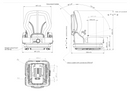 Sedile in ecopelle nera seatindustries con molleggio meccanico