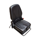 Sedile in ecopelle nero con molleggio meccanico seatindustries