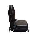 Sedile in ecopelle nero con molleggio meccanico seatindustries
