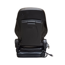 Sedile in ecopelle nero con molleggio meccanico seatindustries
