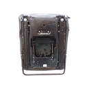 Sedile in ecopelle nero con molleggio meccanico seatindustries
