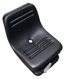 Sedile in ecopelle nera seatindustries con suspensione meccanica