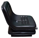 Sedile in ecopelle nera seatindustries con suspensione meccanica
