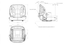 Sedile in ecopelle nero per carrelli elevatori seatindustries