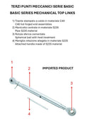 Terzo punto meccanico cat. II M30x3 lunghezza 730-980mm