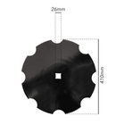 DISCO FRANGIZOLLE DENTATO Ø 410X3 MM. -  FORO QUADRO 26