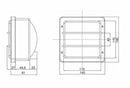Proiettore simmetrico anteriore 140x140mm adattabile Cobo 05103000