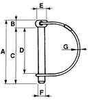 Spinotto per motozappa ø8x80mm confezione da 40 pezzi