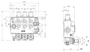 Distributore Walvoil SD5 a 3 leve doppio effetto - 40L
