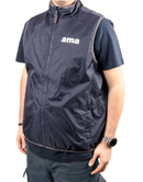 GILET BLU NAVY NYLON E PILE TG L AMA