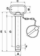 Spina attacco ø19 utile=165 + coppiglia