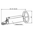 Freno stazionamento per rimorchi tubolare 60x80x3mm