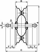 Disco ruota completo di assale passante