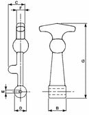 Tirante aggancia cofano medio lunghezza 120mm confezione da 15 pezzi