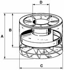 Prefiltro a ciclone Ø 38mm adattabile al rif. originale Ruggerini 670.14