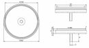 Catarifrangente con vite M5 bianco Ø 60mm confezione da 10 pezzi
