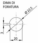 Commutatore luci 12V 4 posizioni con avvisatore acustico dima 22,5mm