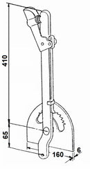 Leva freno parcheggio lato destro con interasse 410mm