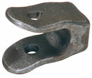 Forcella ribaltabile per rimorchi 2 fori Ø 16mm lunga 102mm