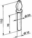 Chiavistello forgiato ø 12mm confezione da 10 pezzi