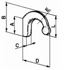 Tendifune pesante lunghezza 605mm confezione da 15 pezzi