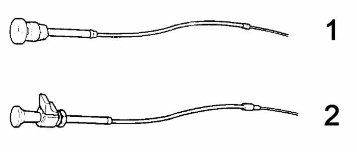 Tirante stop motore,cavo lunghezza 2200mm e pomello stop rosso