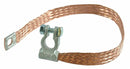 Treccia di massa con morsetto batteria polarità negativa sezione 25mm² lunghezza 400mm occhiello ø 10,5mm