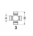 Crociera per cardano 22x52mm adattabile Pasquali