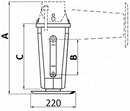 Servotimone tipo cric ø70x260mm