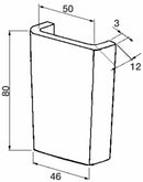 Supporto per leva freno 80X40mm confezione da 5 pezzi