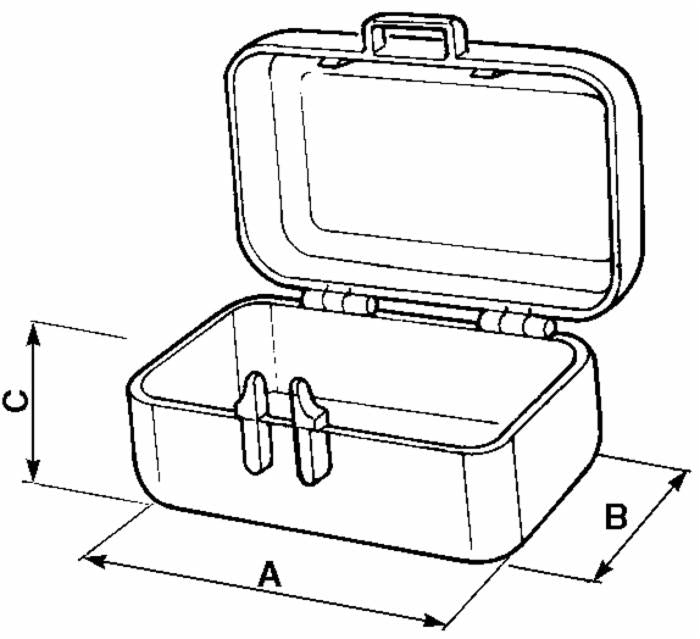 Cassetta in nylon grande 240x65x110mm confezione da 2 pezzi