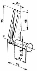 Cerniera posteriore leggera Ø 16mm sinistra confezione da 10 pezzi