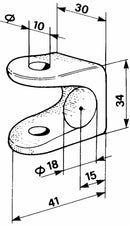 Forcella leggera per piantone Ø 10mm confezione da 5 pezzi