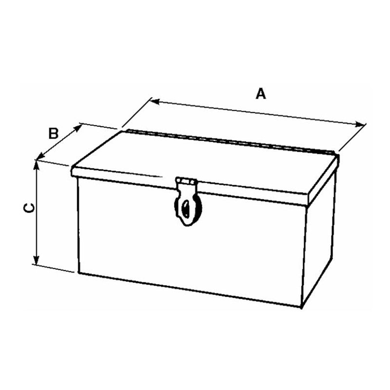 Cassetta porta attrezzi in lamiera 300x200x150mm