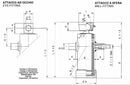 Martinetto idraulico corsa 1043mm con sfera