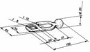 Doppio anello fermo per cerniere l=120mm confezione da 3 pezzi