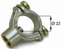 Morsetto Nichelato Viti Acciaio Inox Ø 22mm confezione da 3 pezzi