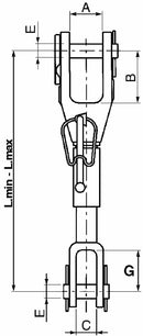 Braccio laterale sollevamento lunghezza 450-550mm