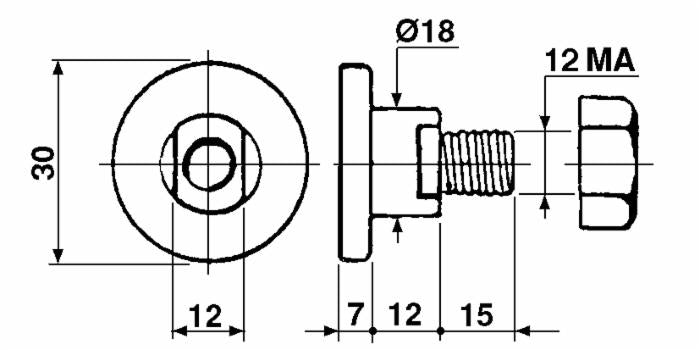 Bullone portalama adattabile Kuhn 561,15800 M12 confezione da 5 pezzi