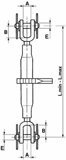 Braccio laterale di sollevamento con cric lunghezza 510-700mm