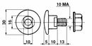 Bullone portalama adattabile Kuhn 562,10100 M10 confezione da 3 pezzi