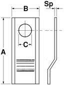 Coltello per falciatrice lunghezza 88mm larghezza 40mm confezione da 15 pezzi