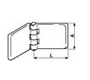 Cerniera a 5 snodi 60x80mm confezione da 2 pezzi