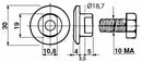 Piattello portalama con bullone adattabile Bcs 56229618 confezione da 3 pezzi