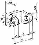 Cavallotto stopped destro Ø 13mm confezione da 3 pezzi