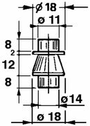 Perno anteriore adattabile Lince confezione da 3 pezzi