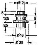 Perno anteriore adattabile Bellon confezione da 2 pezzi