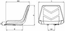 Sedile autopellante con guide larghezza 485mm